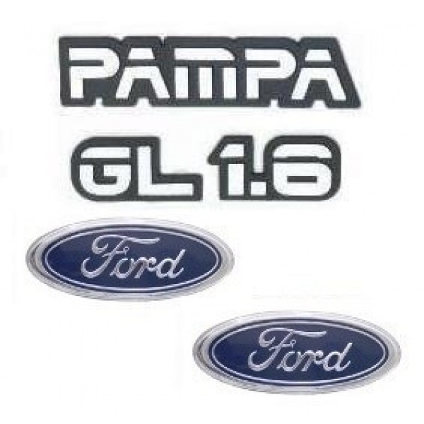 Kit Emblemas Pampa GL 1.6